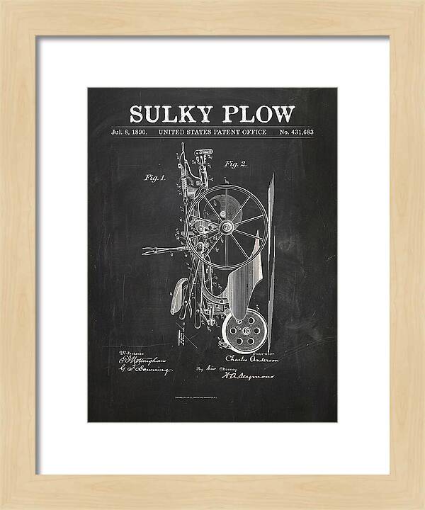 Sulky Plow Chalkboard Patent Us431683a