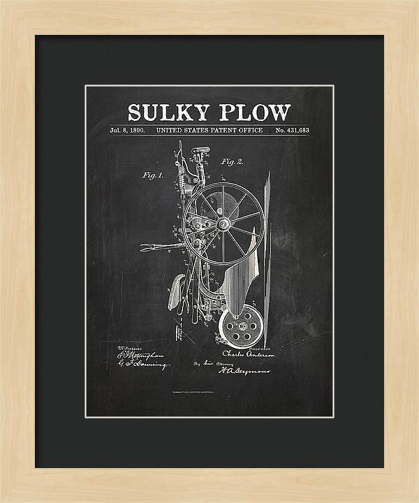 Sulky Plow Chalkboard Patent Us431683a