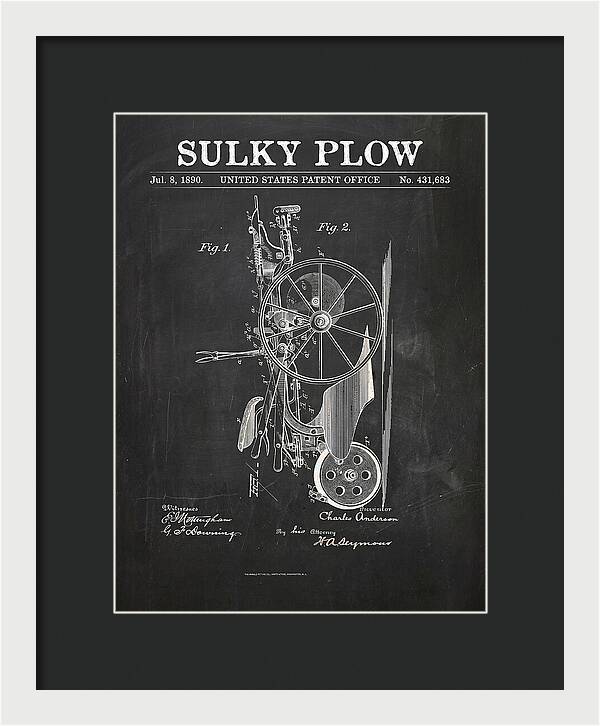 Sulky Plow Chalkboard Patent Us431683a