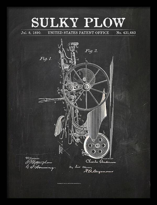 Sulky Plow Chalkboard Patent Us431683a