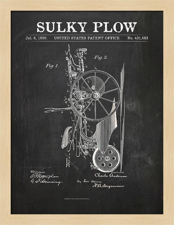 Sulky Plow Chalkboard Patent Us431683a