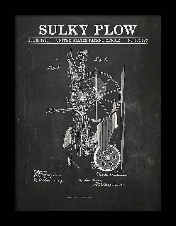 Sulky Plow Chalkboard Patent Us431683a