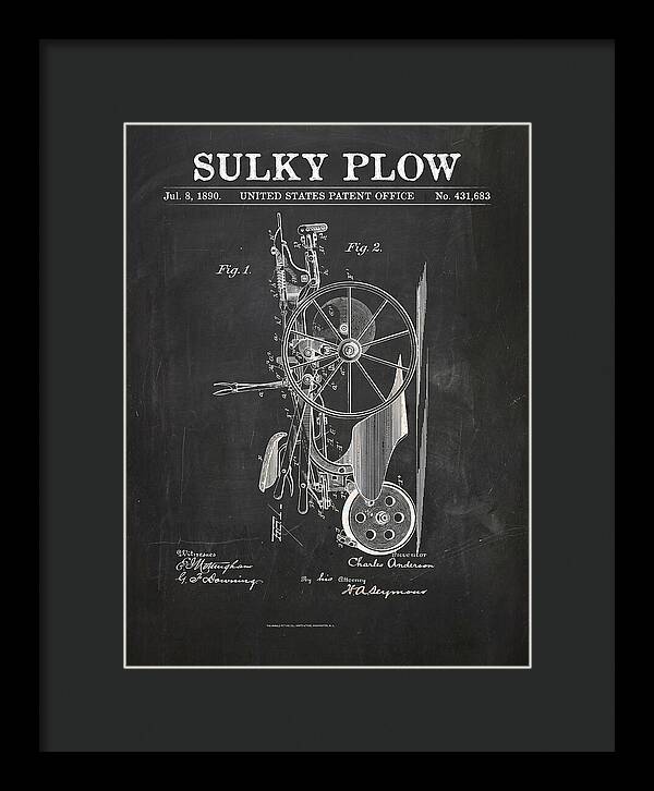 Sulky Plow Chalkboard Patent Us431683a