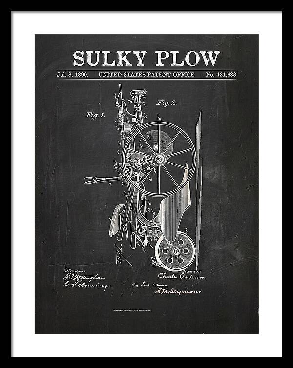Sulky Plow Chalkboard Patent Us431683a