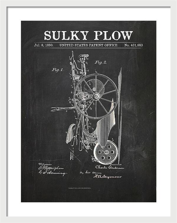 Sulky Plow Chalkboard Patent Us431683a