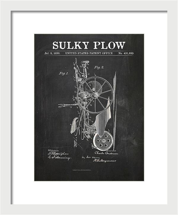 Sulky Plow Chalkboard Patent Us431683a