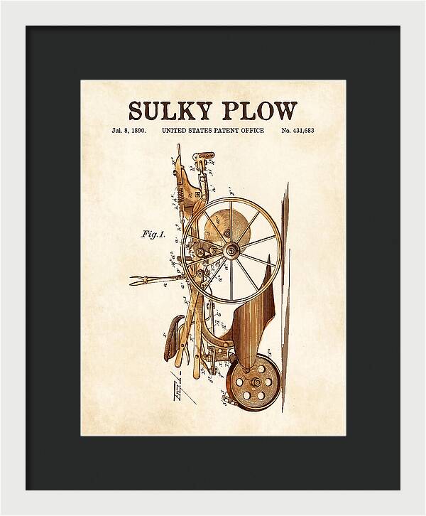 Sulky Plow Watercolor Patent Us431683a
