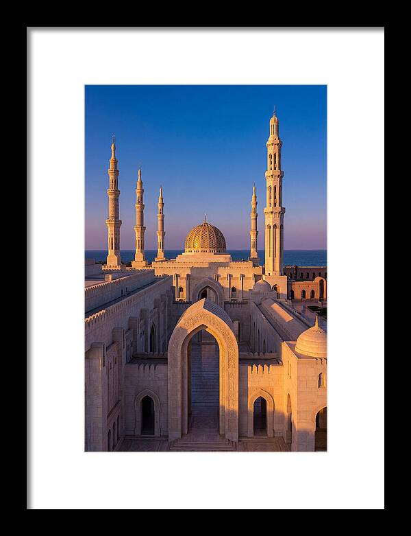 Sultan Qaboos Grand Mosque At Dusk