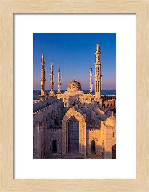 Sultan Qaboos Grand Mosque At Dusk