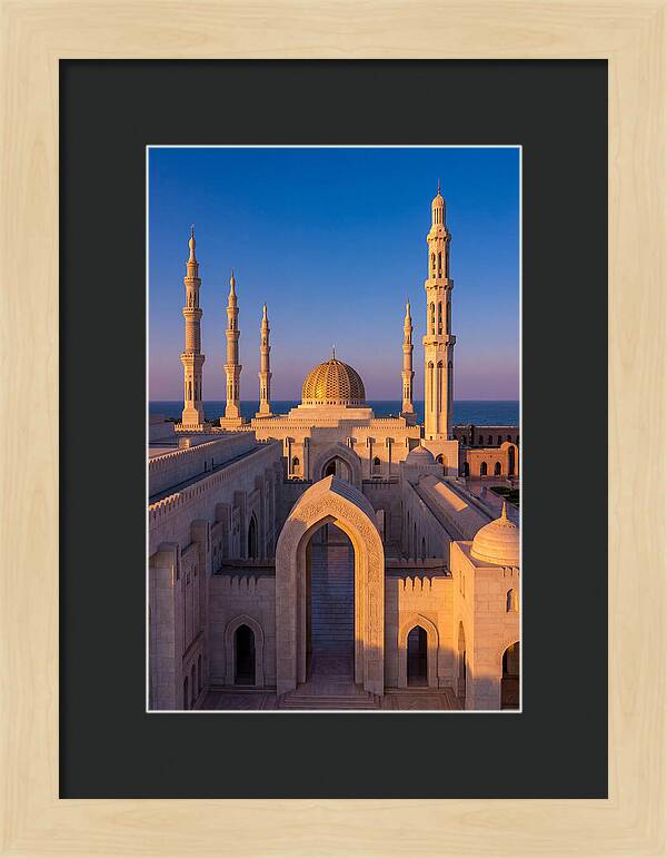 Sultan Qaboos Grand Mosque At Dusk