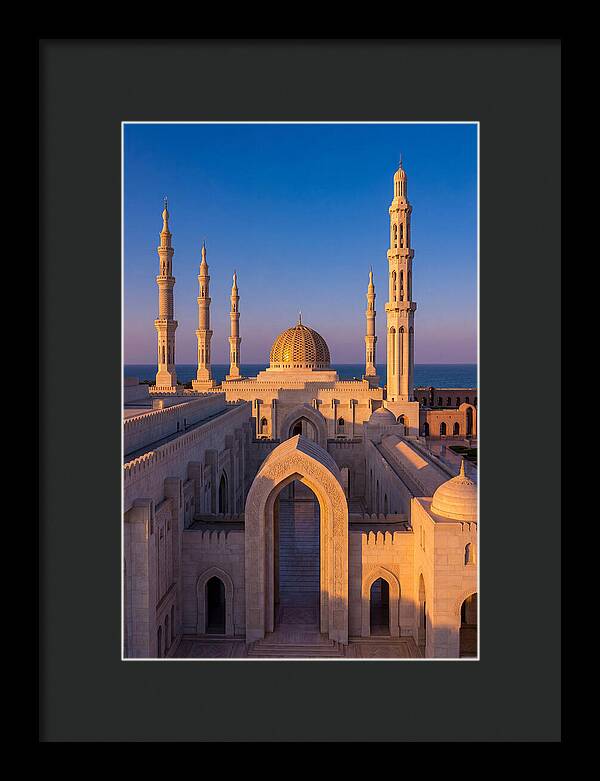 Sultan Qaboos Grand Mosque At Dusk