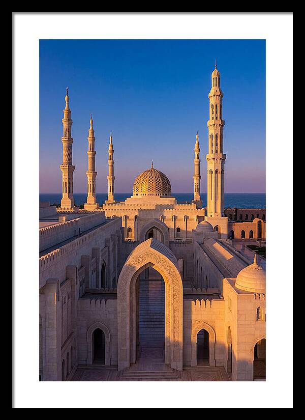 Sultan Qaboos Grand Mosque At Dusk