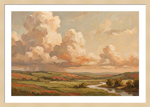 Summer Clouds Over Green Hills
