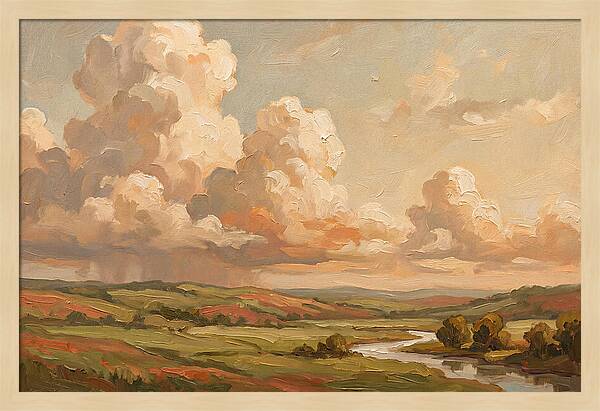 Summer Clouds Over Green Hills