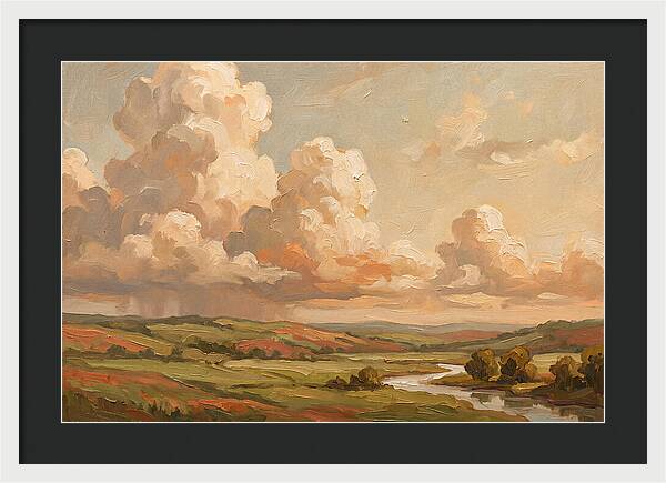 Summer Clouds Over Green Hills
