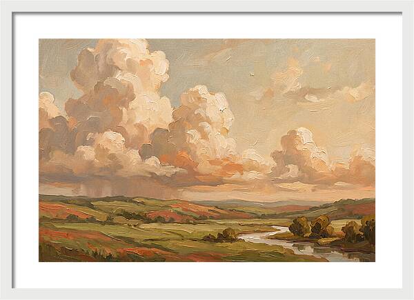 Summer Clouds Over Green Hills