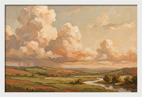 Summer Clouds Over Green Hills