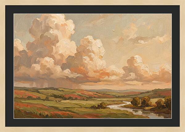 Summer Clouds Over Green Hills