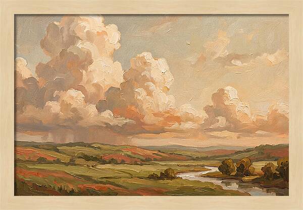 Summer Clouds Over Green Hills