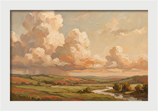 Summer Clouds Over Green Hills