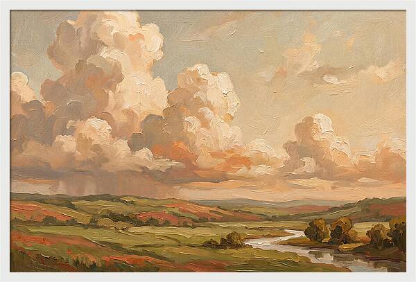 Summer Clouds Over Green Hills