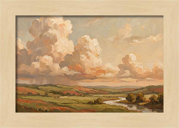 Summer Clouds Over Green Hills