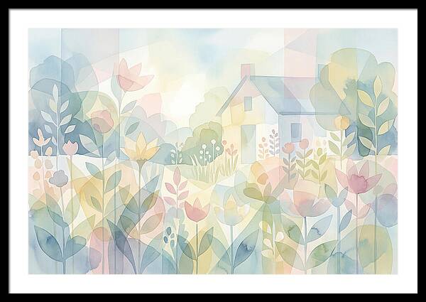 Summer Cottage Garden Overflowing With Color