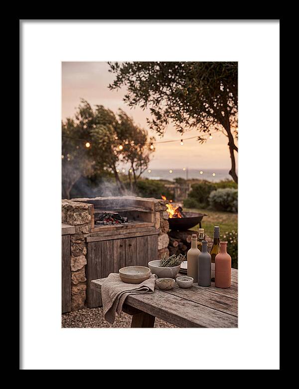 Summer Evening Barbecue Setup