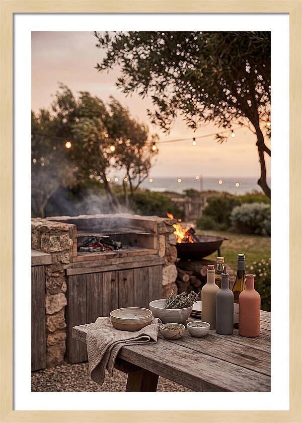 Summer Evening Barbecue Setup