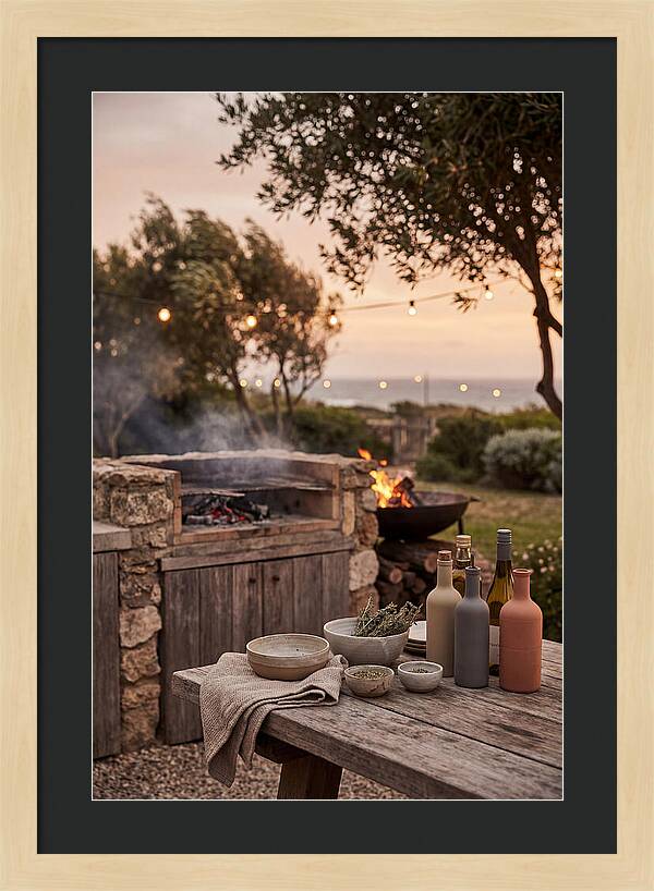 Summer Evening Barbecue Setup