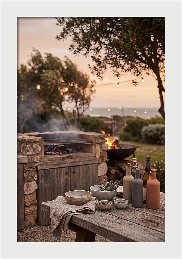 Summer Evening Barbecue Setup
