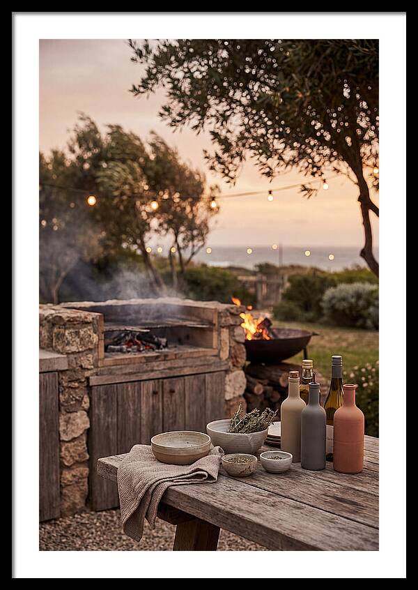 Summer Evening Barbecue Setup