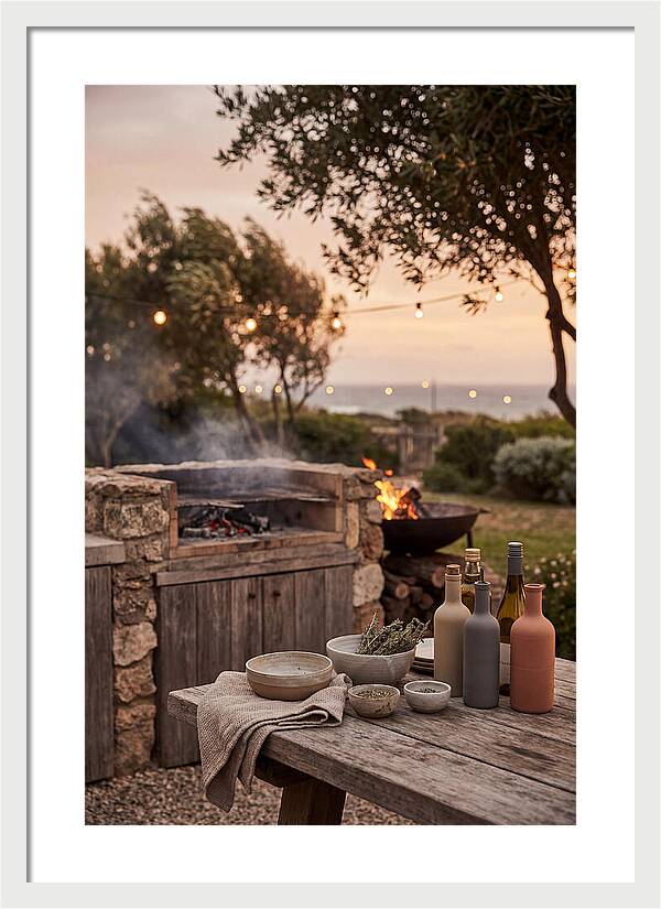 Summer Evening Barbecue Setup