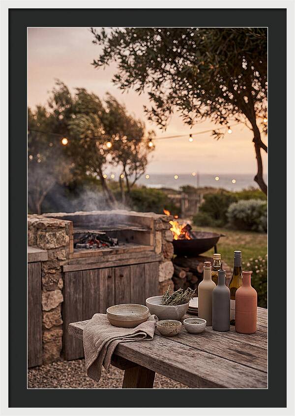 Summer Evening Barbecue Setup