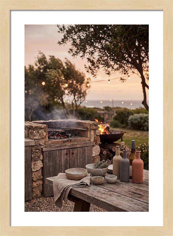 Summer Evening Barbecue Setup
