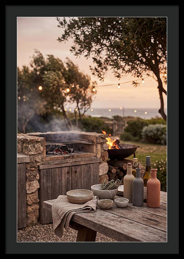 Summer Evening Barbecue Setup