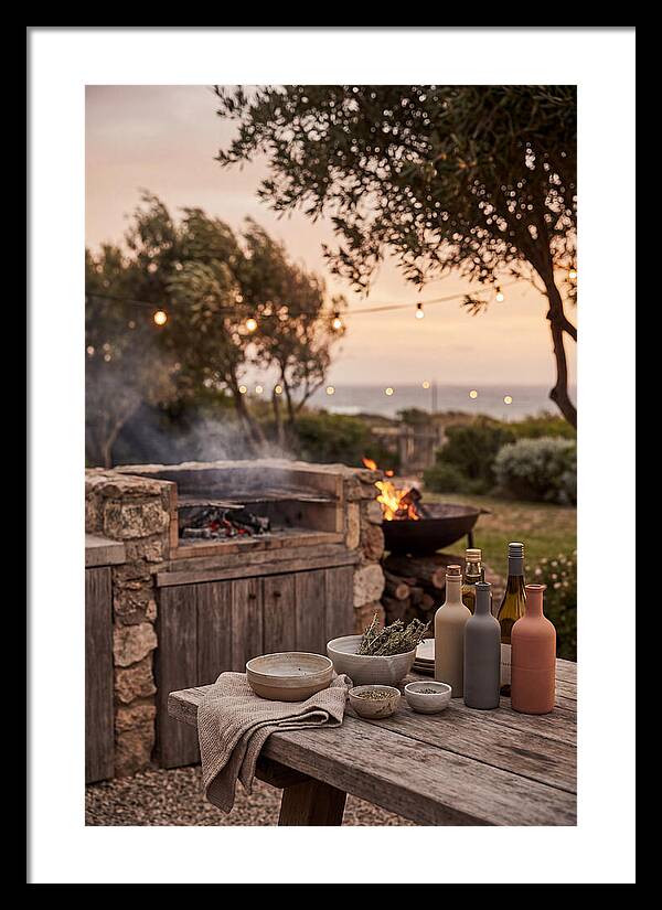 Summer Evening Barbecue Setup