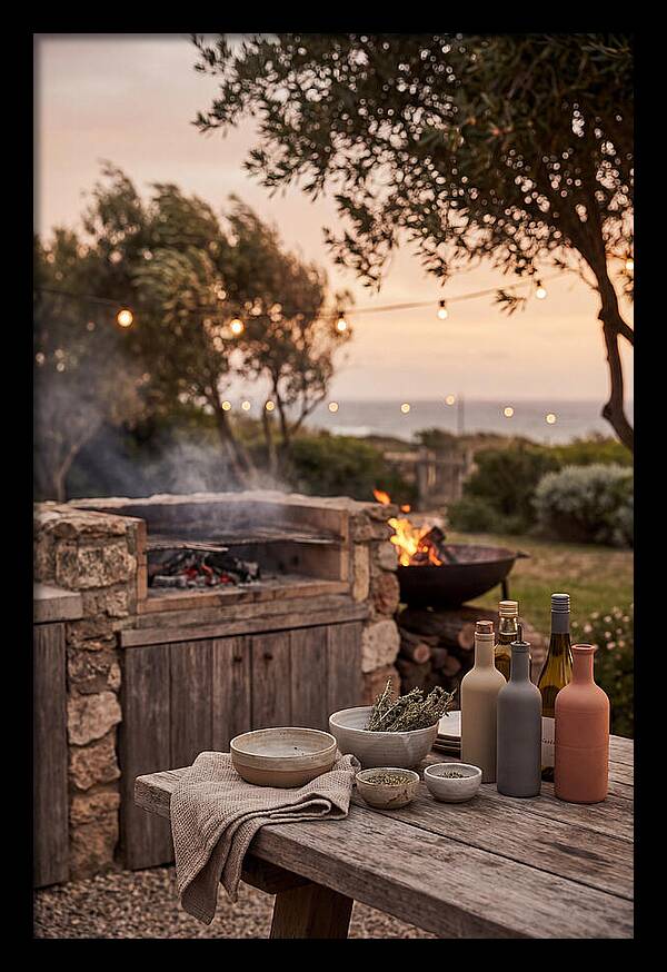 Summer Evening Barbecue Setup