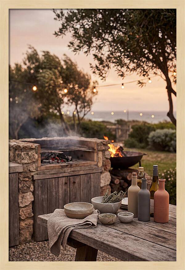 Summer Evening Barbecue Setup
