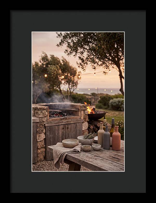 Summer Evening Barbecue Setup