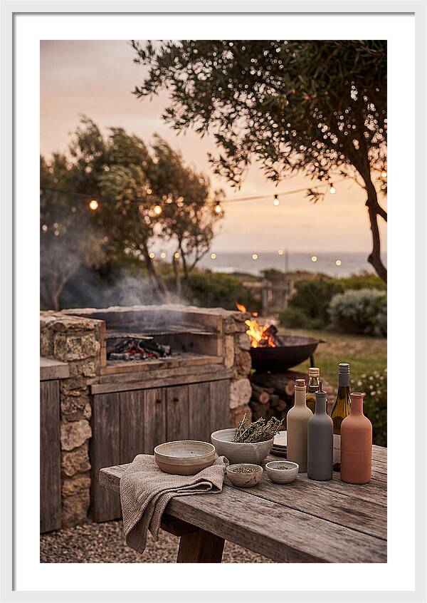 Summer Evening Barbecue Setup