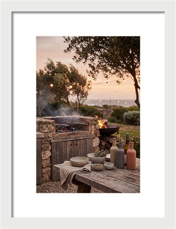 Summer Evening Barbecue Setup