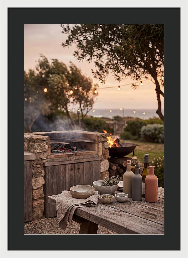 Summer Evening Barbecue Setup