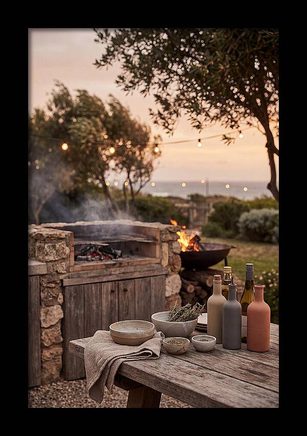Summer Evening Barbecue Setup