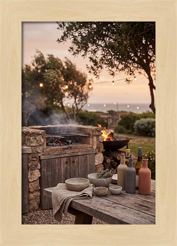 Summer Evening Barbecue Setup