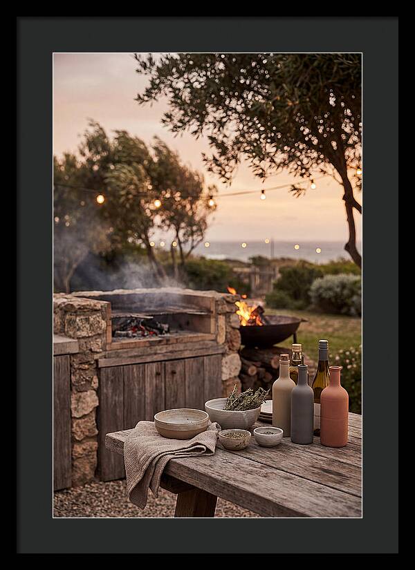 Summer Evening Barbecue Setup