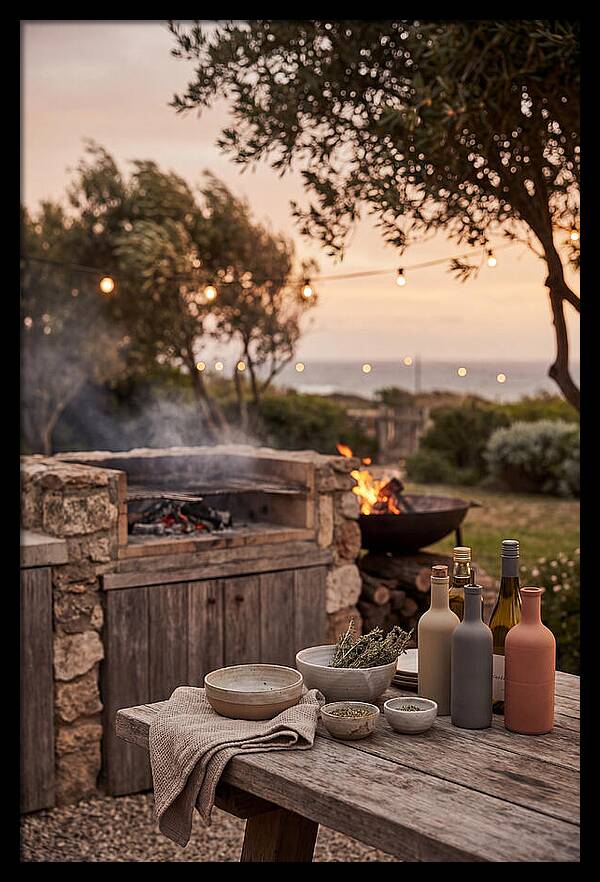 Summer Evening Barbecue Setup