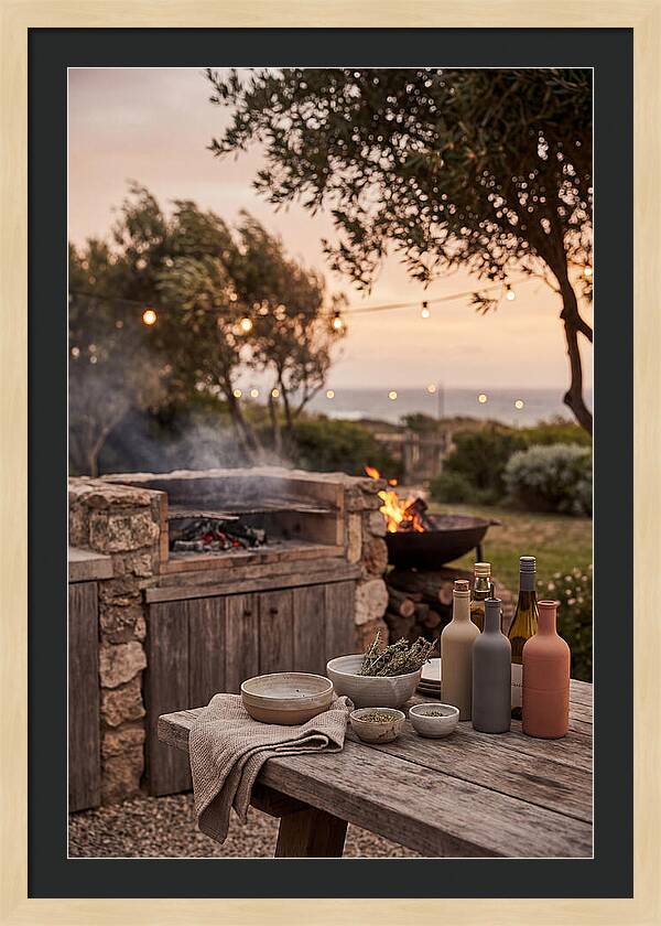 Summer Evening Barbecue Setup