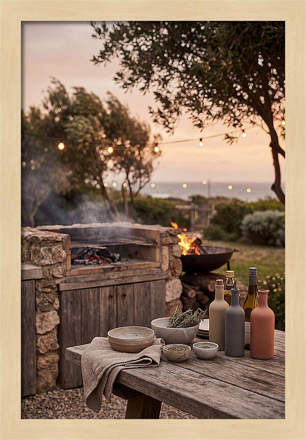 Summer Evening Barbecue Setup