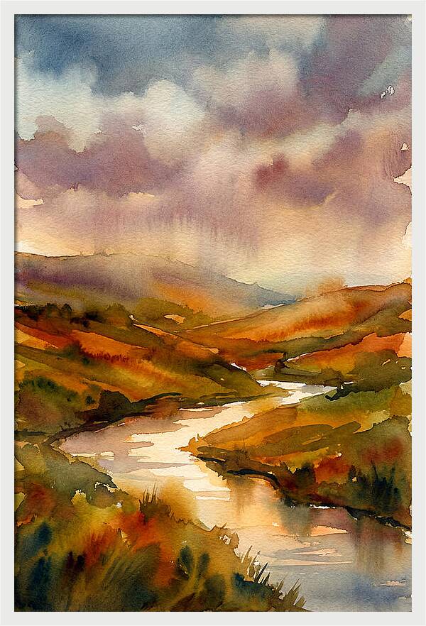 Summer Heat Over Rolling Hills